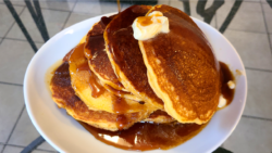 Cornbread Cakes | Hoecakes with honey butter syrup