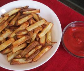 Homemade French Fries with Ketchup