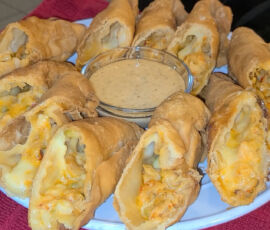 Crawfish Rolls with dipping sauce