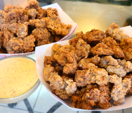 Fried Chicken Gizzards with dipping sauce