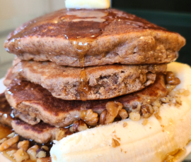 Whole Grain Banana Nut Pancakes