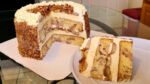 Bananas Foster ice cream rum cake