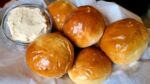 Texas roadhouse style dinner rolls
with cinnamon honey butter dip.