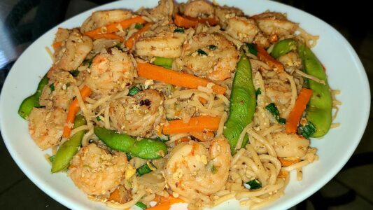 Shrimp lo mein