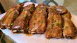 Bourbon glazed ribs