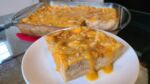 Southern peach bread pudding