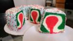 Butter vanilla almond Christmas marble cake