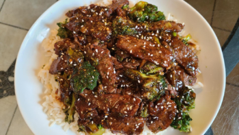 Homemade beef and broccoli