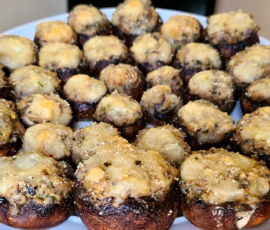 Seafood stuffed mushrooms